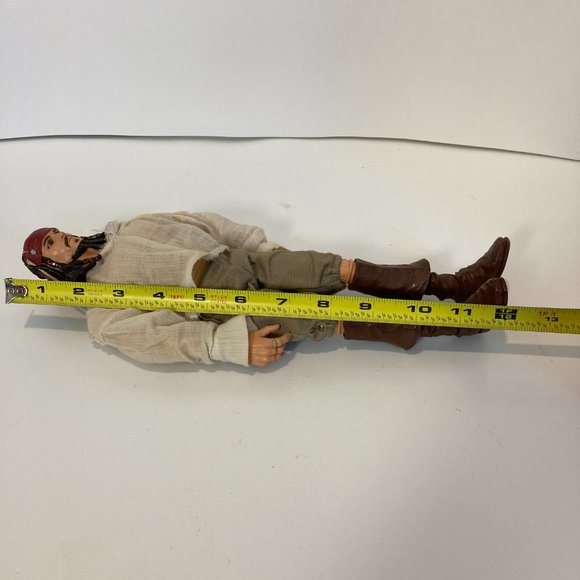 Disney Vintage Captain Jack Sparrow Figure Pirates of the Caribbean Zizzle 12'' - Picture 10 of 10
